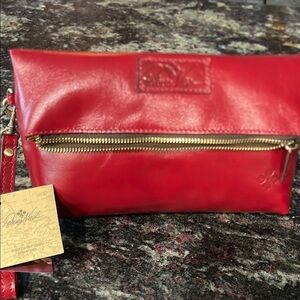 Patricia Nash Valerie Red Leather wristlet